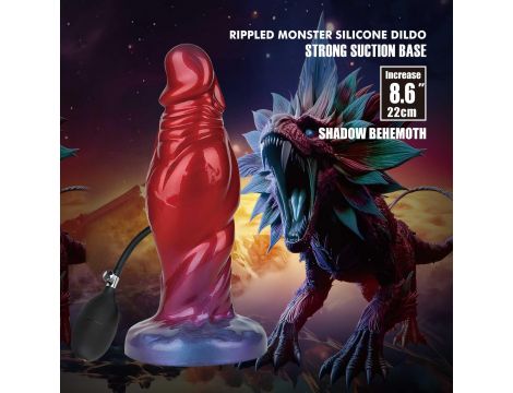 Dildo silikonowe nadmuchiwane monster Shadow Behemoth 22 cm Power - 2