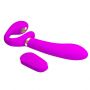 Strap on wibrujący Pretty Love Thunderbird fioletowy USB - 2