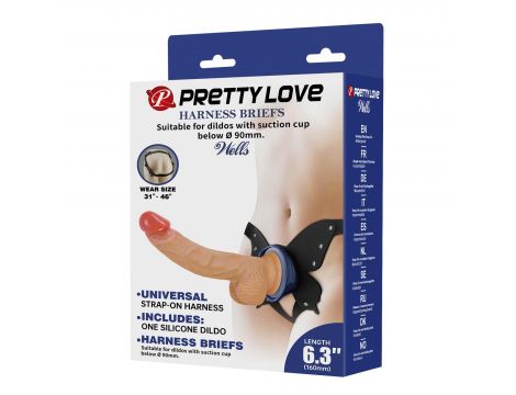 Strapon silikonowy Pretty Love Wells realistyczny 16 cm - 10