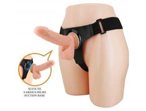 PRETTY LOVE - HARNESS BRIEFS- Tom, Universal Strap-On, 7.4'' Dildo - 5