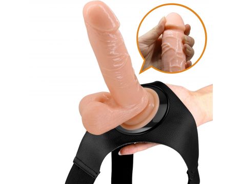 PRETTY LOVE - HARNESS BRIEFS- Tom, Universal Strap-On, 7.4'' Dildo - 7