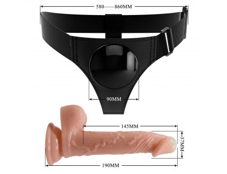 Dildo na pasku Pretty Love Kevin 18 cm - 6
