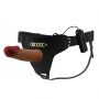 PRETTY LOVE - HARNESS BRIEFS Starks Universal Strap-On Harness 6,9'' Vibration Dildo Light Brown - 2