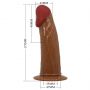 PRETTY LOVE - HARNESS BRIEFS Starks Universal Strap-On Harness 6,9'' Vibration Dildo Light Brown - 10