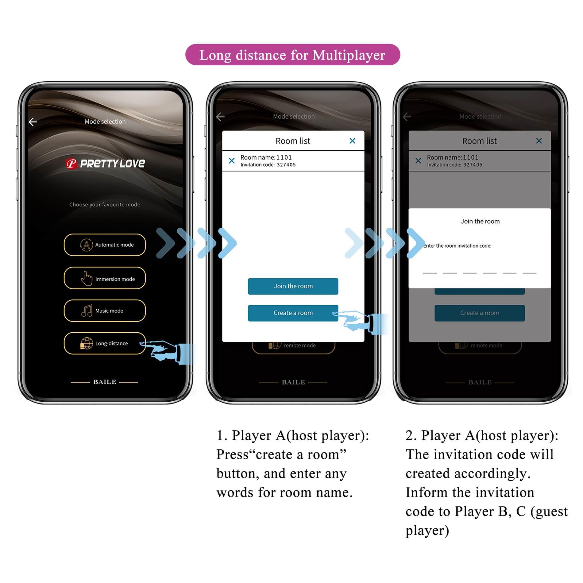 Franz, 10 Vibration Functions Mobile App Remote Control