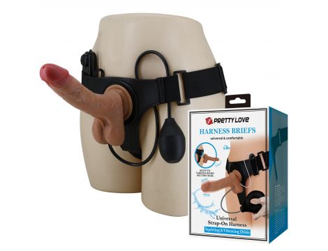 Realistyczny strapon z wibracją i squirtingiem Pretty Love