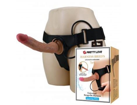 Realistyczne dildo strapon z squirtingiem Pretty Love Kyton wodoodporny - 4