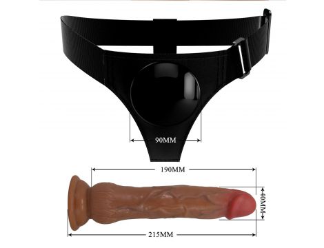 Realistyczne dildo strapon z squirtingiem Pretty Love Kyton wodoodporny - 2