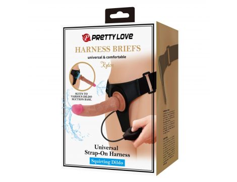 Realistyczne dildo strapon z squirtingiem Pretty Love Kyton wodoodporny - 6