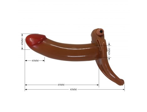 Uprząż z realistycznym pustym wibrującym dildem Pretty Love Bradden 17 cm - 5