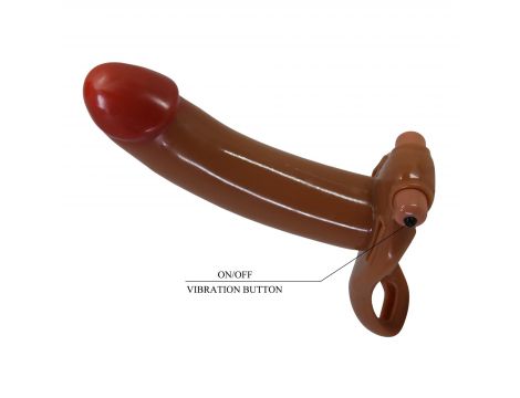 Uprząż z realistycznym pustym wibrującym dildem Pretty Love Bradden 17 cm - 8