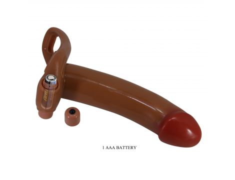 Uprząż z realistycznym pustym wibrującym dildem Pretty Love Bradden 17 cm - 7