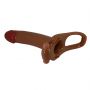 Uprząż z realistycznym pustym wibrującym dildem Pretty Love Bradden 17 cm - 7