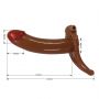 Uprząż z realistycznym pustym wibrującym dildem Pretty Love Bradden 17 cm - 6