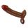 Uprząż z realistycznym pustym wibrującym dildem Pretty Love Bradden 17 cm