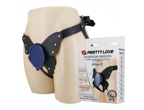 Uniwersalne majtki z uprzężą Pretty Love Caldric II czarne i niebieskie - 3