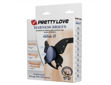 Uniwersalne majtki z uprzężą Pretty Love Caldric II czarne i niebieskie - 6