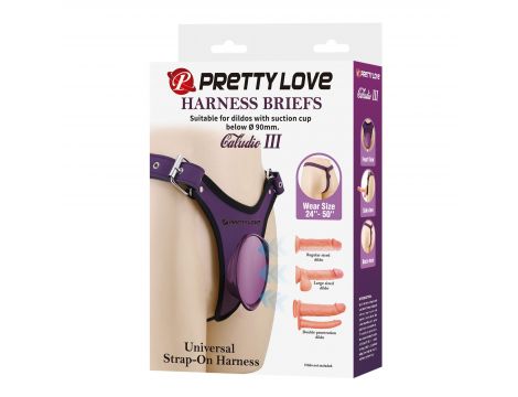 Uniwersalne fioletowe majtki z uprzężą Pretty Love Caldric III - 6