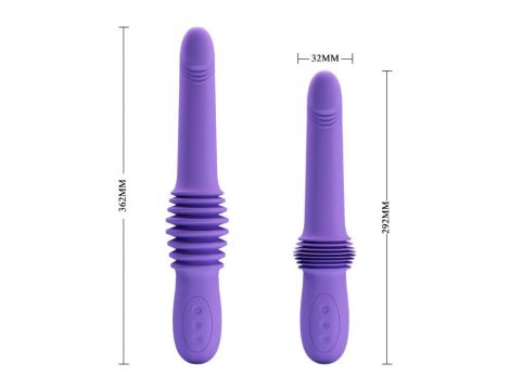 Wibrator analny z pchnięciem Pretty Love Pazuzu fioletowy USB - 8