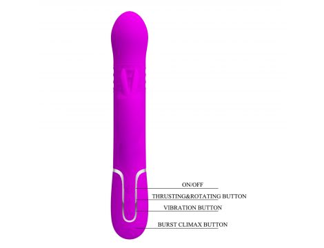 Wibrator króliczek Pretty Love fioletowy silikonowy 7 funkcji - 9