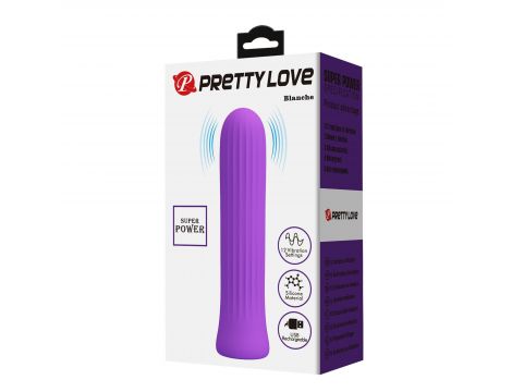 PRETTY LOVE - Blanche Dark Purple, 12 vibration functions Memory function - 6