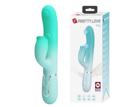 Wibrator króliczek Pretty Love Gigi silikonowy 7 pulsacji 7 lizania USB - 2