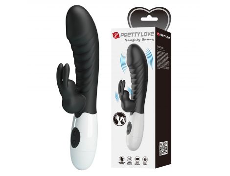 Wibrator króliczek Pretty Love Naughty Bunny 30 funkcji czarny - 3