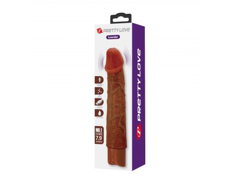 Realistyczny wibrator dildo Pretty Love Leander brązowy USB - 11