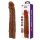 Realistyczny wibrator dildo Pretty Love Leander brązowy USB