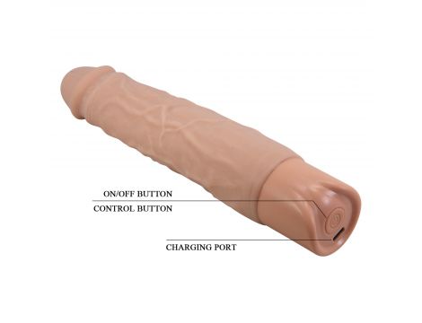 Wibrator realistyczny Pretty Love Osric cielisty USB 22 cm - 6