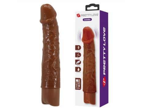 Realistyczny wibrator dildo Pretty Love Osric brązowy USB - 2