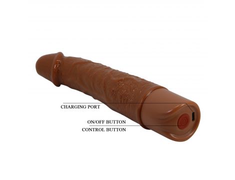 Realistyczny wibrator dildo Pretty Love Osric brązowy USB - 9