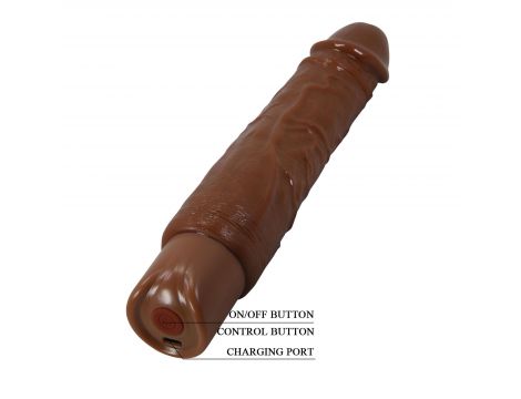 Realistyczny wibrator dildo Pretty Love Rufus brązowy USB - 8