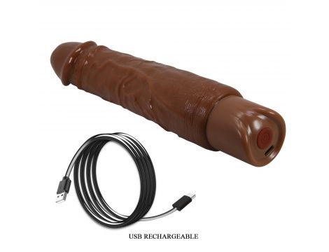Realistyczny wibrator dildo Pretty Love Rufus brązowy USB - 9
