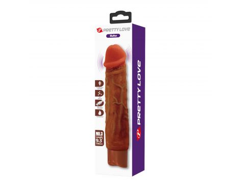 Realistyczny wibrator dildo Pretty Love Rufus brązowy USB - 10