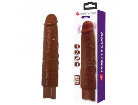 Realistyczny wibrator dildo Pretty Love Soren brązowy USB - 2