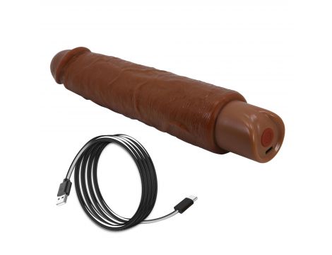 Realistyczny wibrator dildo Pretty Love Soren brązowy USB - 11