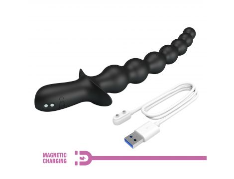 Pręt analny wibrujący Pretty Love Dedron czarny 25 cm USB - 9