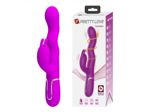 Wibrator króliczek falujący Pretty Love Laursen fioletowy USB
