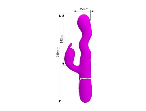Wibrator króliczek falujący Pretty Love Laursen fioletowy USB - 6