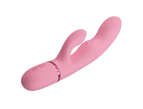 Silikonowy wibrator króliczek czterostronny Pretty Love Zach różowy - 4