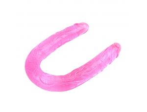 Jelly Flexible Double Dong-Pink