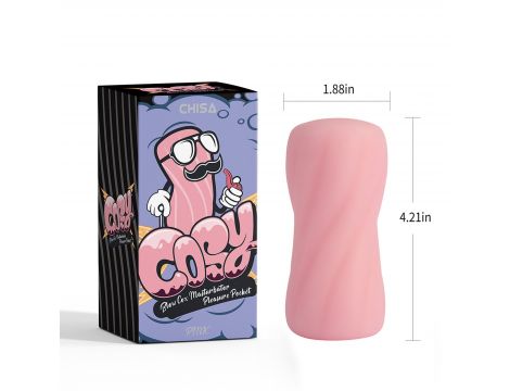 Masturbator Cosy Pleasure Pocket różowy TPE 10,7 cm - 2
