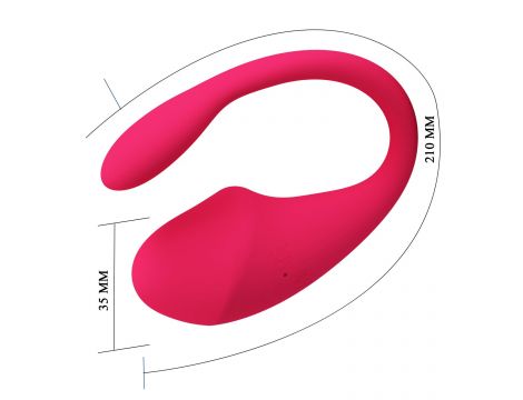 Jajko wibrujące z aplikacją Romance Thalia silikonowe USB 21 cm - 7