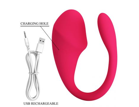 Jajko wibrujące z aplikacją Romance Thalia silikonowe USB 21 cm - 9