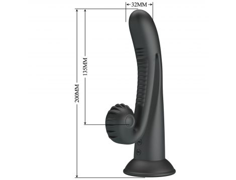 Wibrator króliczek Pretty Love Selma Snail Rabbit czarny USB 20 cm - 8