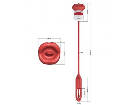 Wibrator różany z lizaniem Pretty Love czerwony USB - 3