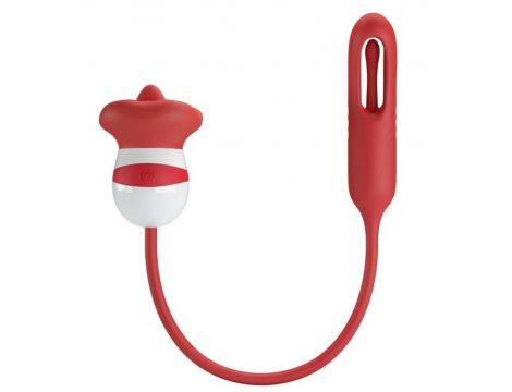 Wibrator różany z lizaniem Pretty Love czerwony USB - 4