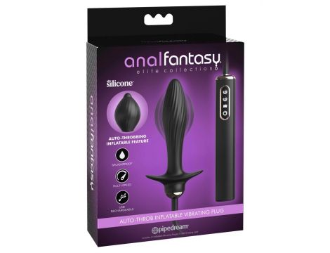 ANAL FANTASY ELITE AUTO-THROB INFLATABLE VIBRATING PLUG BLACK - 6