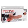 FETISH FANTASY SERIES 7 INCH VIBRATING HOLLOW STRAP-ON WITH BALLS LIGHT - 2